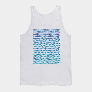 Watercolor knitting pattern - teal Tank Top